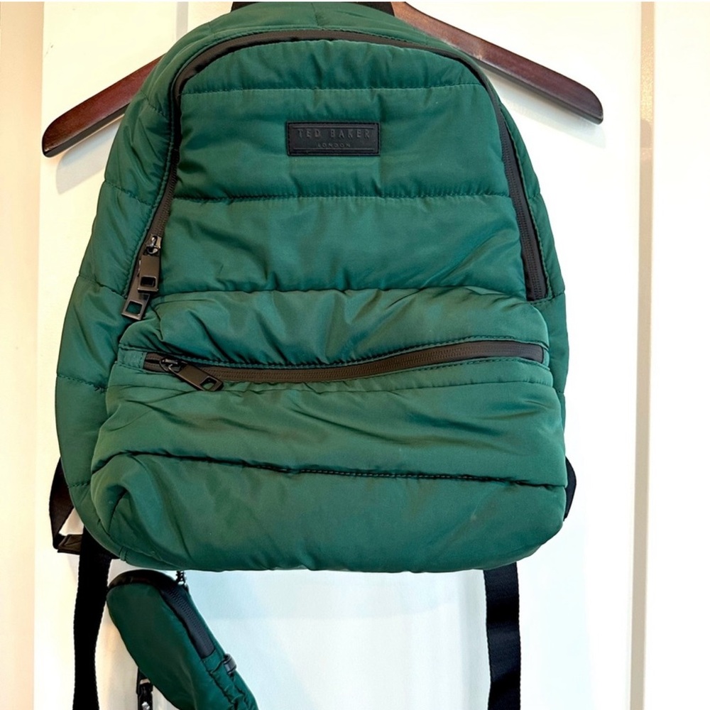 Ted Baker Puffer Green Backpack